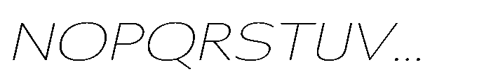 Univra Thin Expanded Slanted Font UPPERCASE