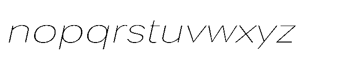 Univra Thin Expanded Slanted Font LOWERCASE