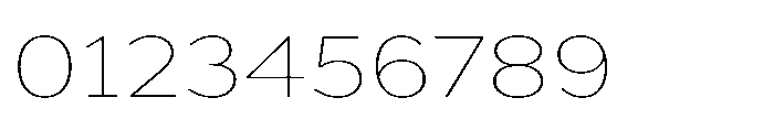 Univra Thin Expanded Font OTHER CHARS