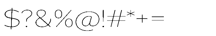 Univra Thin Expanded Font OTHER CHARS