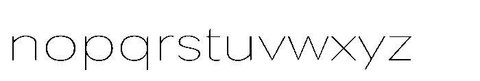 Univra Thin Expanded Font LOWERCASE