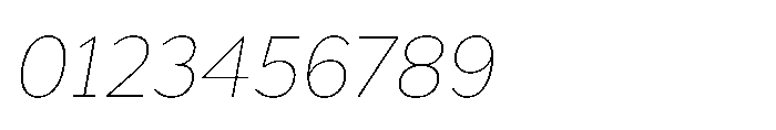 Univra Thin Slanted Font OTHER CHARS