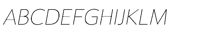 Univra Thin Slanted Font UPPERCASE