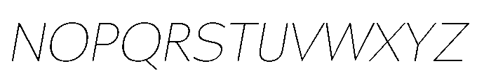 Univra Thin Slanted Font UPPERCASE