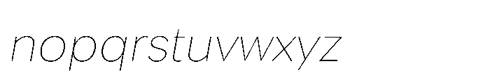 Univra Thin Slanted Font LOWERCASE