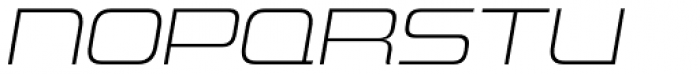Uniwars ExtraLight Italic Font LOWERCASE