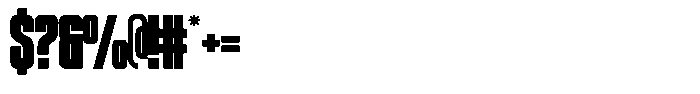Unlimited Black Ultra Condensed Font OTHER CHARS