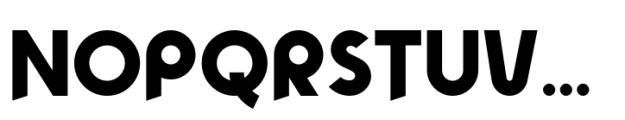 Unoset Cut Black Font UPPERCASE