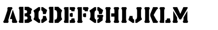 Unthroned Stencil Font UPPERCASE