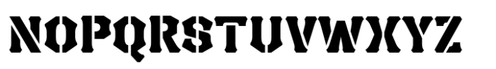 Unthroned Stencil Font UPPERCASE