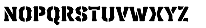 Unthroned Stencil Font LOWERCASE