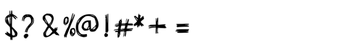 Untidy Handwriting Font OTHER CHARS