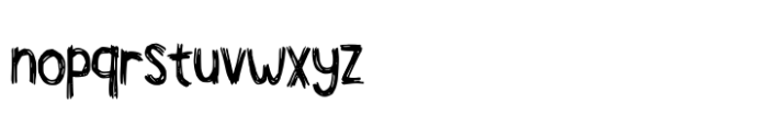Untidy Handwriting Font LOWERCASE