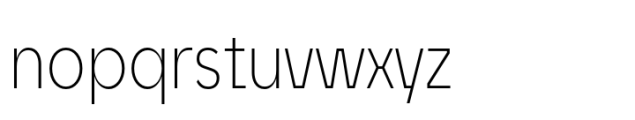 Unytour Display Extra Light Condensed Font LOWERCASE