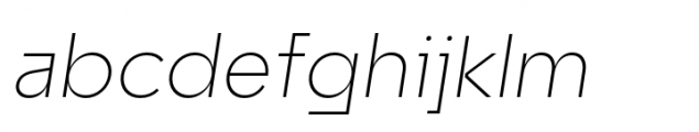 Unytour Display Extra Light Italic Font LOWERCASE