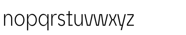 Unytour Display Light Condensed Font LOWERCASE