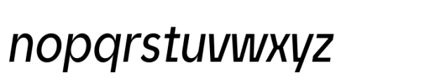 Unytour Display Medium Condensed Italic Font LOWERCASE