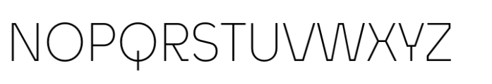 Unytour Display Narrow Extra Light Font UPPERCASE