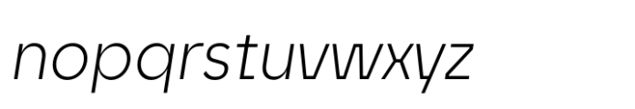 Unytour Display Narrow Light Italic Font LOWERCASE