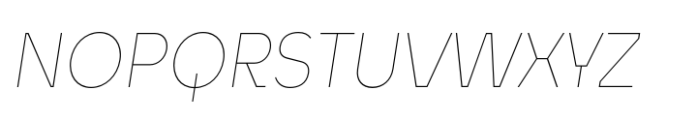 Unytour Display Narrow Thin Italic Font UPPERCASE