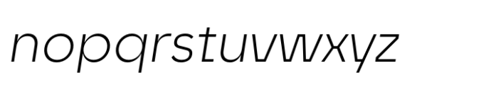 Unytour Display Pro Light Italic Font LOWERCASE
