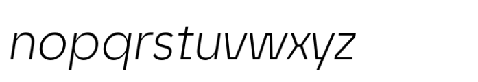 Unytour Display Pro Narrow Light Italic Font LOWERCASE