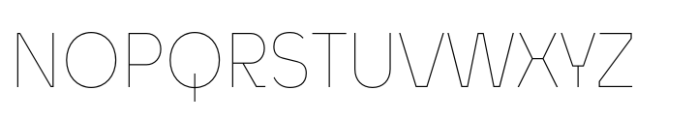 Unytour Display Pro Narrow Thin Font UPPERCASE