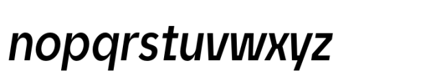 Unytour Display Semi Bold Condensed Italic Font LOWERCASE