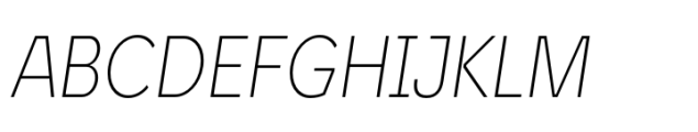 Unytour Extra Light Condensed Italic Font UPPERCASE