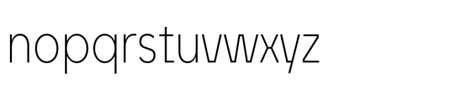 Unytour Extra Light Condensed Font LOWERCASE