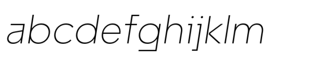 Unytour Extra Light Italic Font LOWERCASE