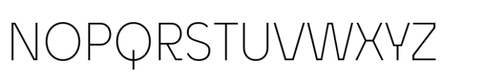 Unytour Extra Light Narrow Font UPPERCASE