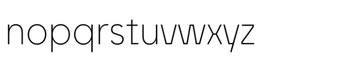 Unytour Extra Light Narrow Font LOWERCASE