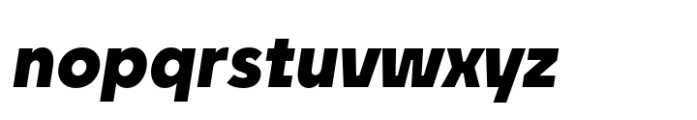 Unytour Heavy Narrow Italic Font LOWERCASE