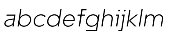 Unytour Light Italic Font LOWERCASE