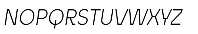 Unytour Light Narrow Italic Font UPPERCASE