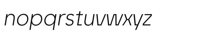 Unytour Light Narrow Italic Font LOWERCASE