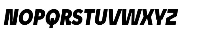 Unytour Pro Condensed Heavy Italic Font UPPERCASE
