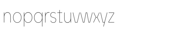 Unytour Pro Condensed Thin Font LOWERCASE