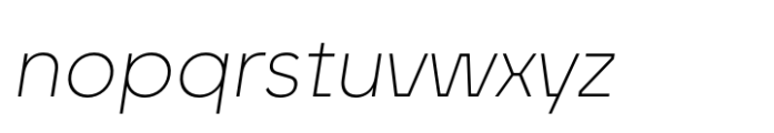 Unytour Pro Extra Light Italic Font LOWERCASE