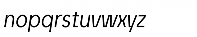 Unytour Regular Condensed Italic Font LOWERCASE