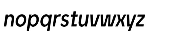Unytour Semi Bold Condensed Italic Font LOWERCASE