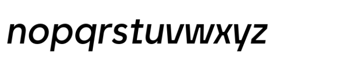 Unytour Semi Bold Narrow Italic Font LOWERCASE