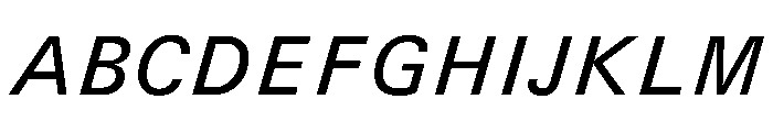 UN 11ST Italic Font UPPERCASE