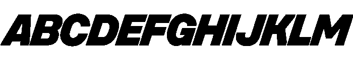 Unifora BlackItalic Instance Font UPPERCASE