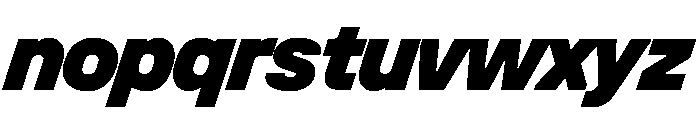Unifora BlackItalic Instance Font LOWERCASE