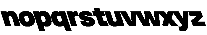 Unifora BlackRetalic Instance Font LOWERCASE