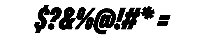 Unifora CondensedBlackItalic Instance Font OTHER CHARS