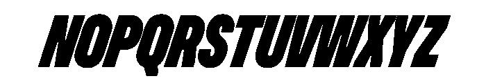 Unifora CondensedBlackItalic Instance Font UPPERCASE
