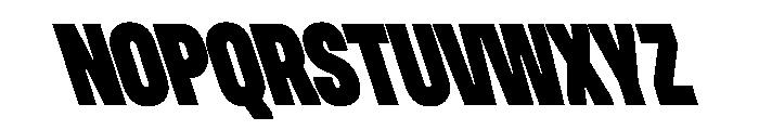 Unifora CondensedBlackRetalic Instance Font UPPERCASE